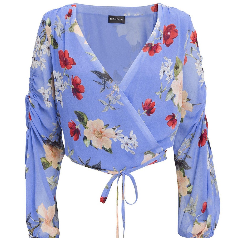 Nicholas Floral Wrap Top